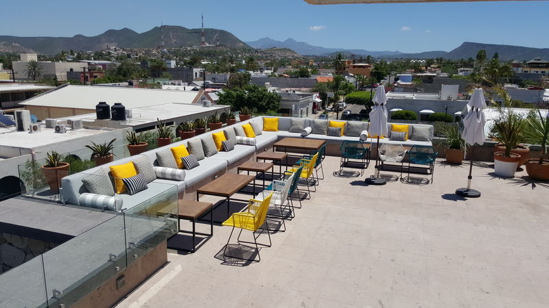 Hotel Catedral La Paz Zewnętrze zdjęcie Rooftop bar at the Hotel Habita